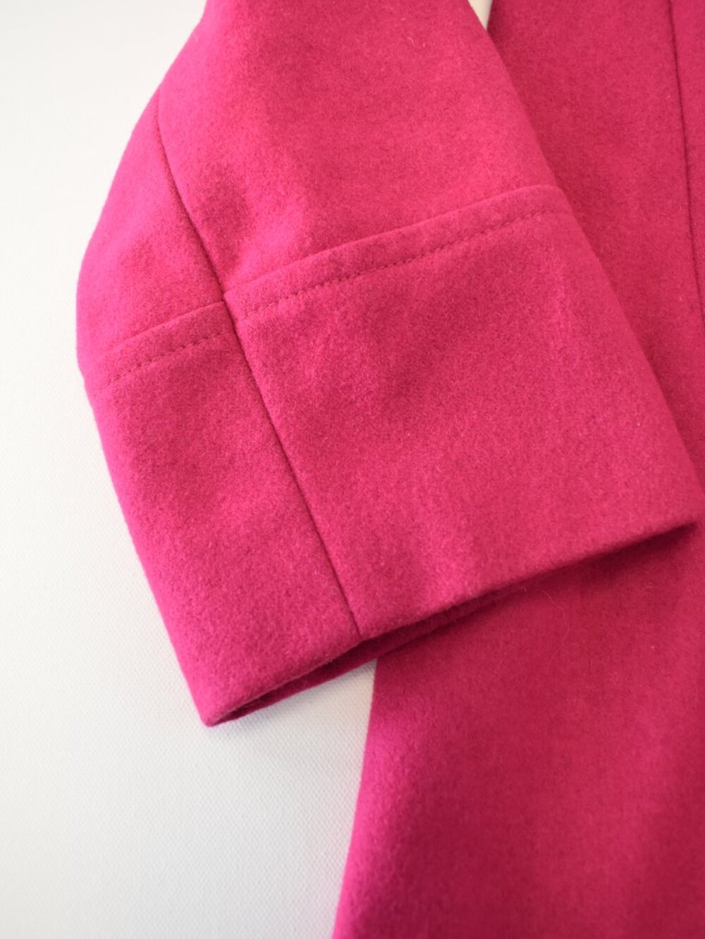 Old Navy Pink Women's Wool Peacoat-Pockets-Bold-Hidden Tie-Lined Size XL - Picture 9 of 10